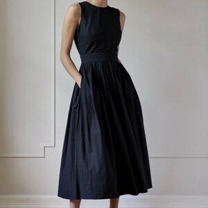 Room 502 Anna Midi Dress Black Size 6/38 Sophie Théallet